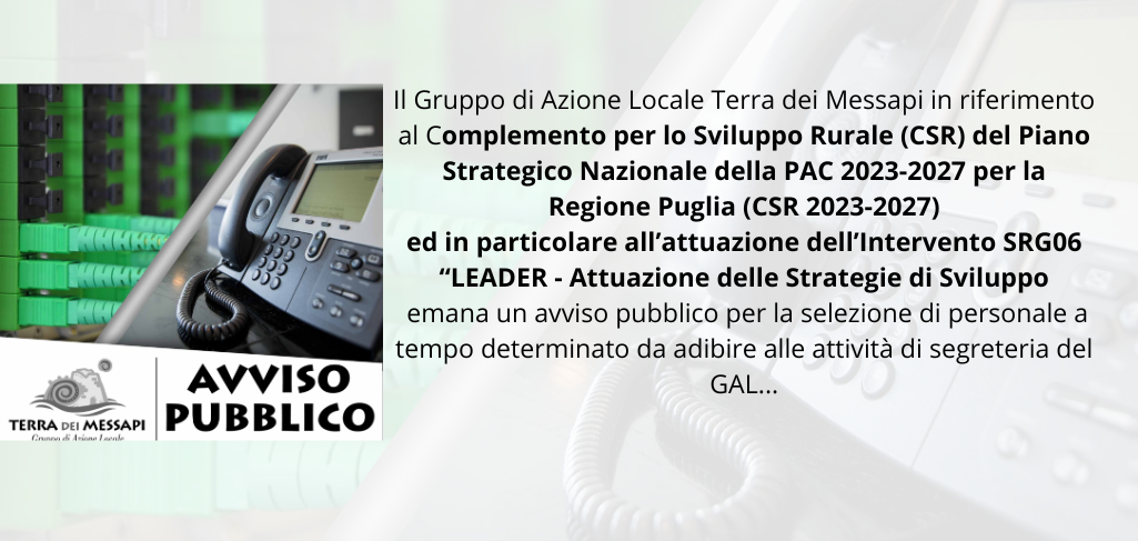 Avviso selezione gal